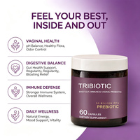 TRIBIOTIC Probiotique pour femmes 50 milliards d'UFC avec prébiotiques et postbiotiques Soutient la santé intestinale, immunitaire et vaginale 30 capsules végétales