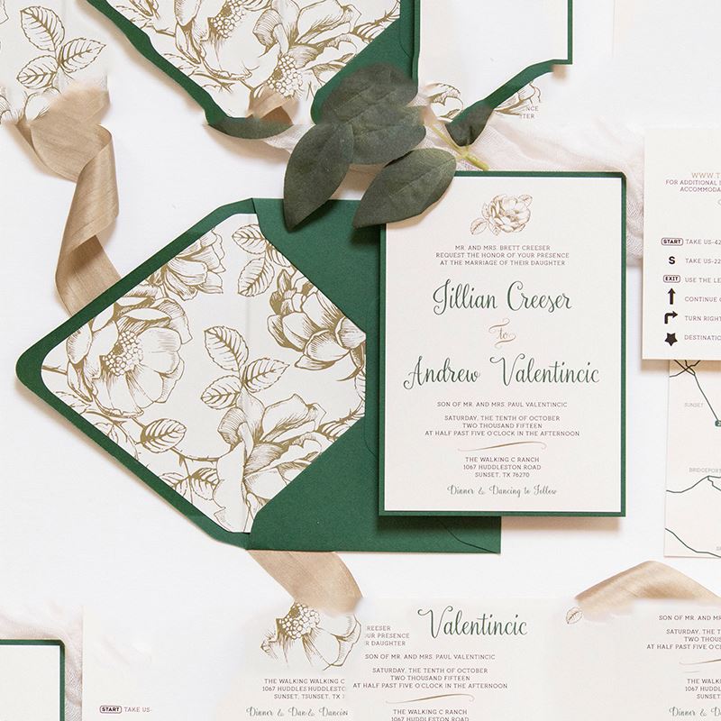 Fret économique bon marché, carte d'invitation de mariage découpée au laser, cartes de mariage à paillettes, invitation de luxe avec enveloppes