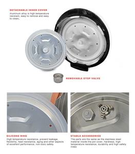 <span class=keywords><strong>Olla</strong></span> <span class=keywords><strong>a</strong></span> <span class=keywords><strong>Presión</strong></span> Comercial Multifuncional con Repuestos Gratuitos, <span class=keywords><strong>Olla</strong></span> Arrocera de Aluminio OEM, <span class=keywords><strong>Acero</strong></span> <span class=keywords><strong>Inoxidable</strong></span> Eléctrica de <span class=keywords><strong>8</strong></span> <span class=keywords><strong>Litros</strong></span>, Compatible con 220 - Product Image 4