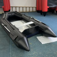 Bateau de pêche en caoutchouc de 2,4 à 4,3 m avec plancher en alliage d'aluminium, bateau gonflable, kayak à rames à vendre
