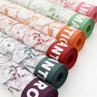 Papier Glassine Coréen 100% Pâte Vierge Couleur Personnalisée Simple Face 80g/m² Doux pour Emballage de Bouquets de Fleurs Impression Numérique