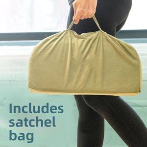 Banco de Meditação Contemporâneo Dobrável com Almofada de Veludo, Bolsa de Transporte, Banqueta de Bambu, Otomano, Assento de Oração Seiza, Armazenamento para Sala de Estar e Quarto - Product Image 6