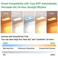 Panneau lumineux LED de plafond Coelux, faux puits de lumière artificiel, lumière du soleil artificielle, ciel bleu, intelligent, Tuya, pour intérieur