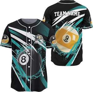 Camiseta Deportiva de Béisbol Unisex para Adultos, 100% Poliéster, Transpirable, de Secado Rápido, con Estampado Digital, Hecha en Provincia de Jawa Barat - Product Image 1