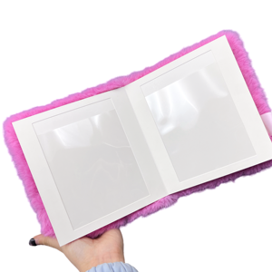 Album <span class=keywords><strong>photo</strong></span> en peluche personnalisé en gros, en cuir gaufré, avec insert cœur, pour collection de cadeaux de vacances en famille - Product Image 2