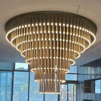 Lampes suspendues linéaires décoratives de style moderne, classiques et luxueuses pour restaurant, hôtel, salon, éclairage en forme d'étoiles tombantes