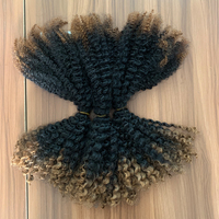 Extensions de cheveux humains en vrac 4B 4C Afro Kinky Curly 20 pouces Remy Double Drawn sans trame pour tresses au crochet style bohème