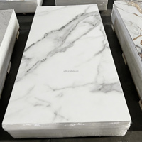 Planche en faux marbre résistante à l'humidité et facile à nettoyer pour la salle de bain, la buanderie, la rénovation des murs de la maison, plaque en PVC imitation marbre