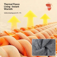 7110 Chaussettes en molleton pour hommes, mi-mollet, doublées de polaire, épaisses, résistantes au froid, chaudes, longues, pour l'automne et l'hiver