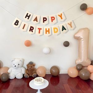 <span class=keywords><strong>Guirlande</strong></span> de drapeaux décoratifs d'intérieur personnalisés et colorés, nouvelle bannière joyeux <span class=keywords><strong>anniversaire</strong></span> colorée, <span class=keywords><strong>guirlande</strong></span> de boules en feutre de laine faite à la main pour fête - Product Image 3