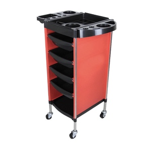 Carrito de Peluquería de Diseño Contemporáneo, de Plástico Negro de Alta Calidad, Portátil, Duradero, con Cajones, Buen Precio, Marca Juming - Product Image 3