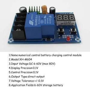 XH-M604 โมดูลควบคุมการชาร์จแบตเตอรี่ดิจิตอลเต็มการชาร์จปิดเครื่องสวิตช์ป้องกันการชาร์จเกิน 6-60V XH-M604 แบตเตอรี่ควบคุมการชาร์จ M - Product Image 3