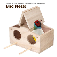 Vente en gros d'usine Nids d'oiseaux en bois Boîtes de reproduction pour perroquets Cages de reproduction pour oiseaux Maisons d'oiseaux en bois