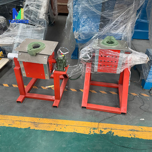 Thép nghiêng lò Máy sử dụng electrotherm cảm ứng công nghiệp kim loại nóng chảy lò 80kg 2kw luyện kim - Product Image 1