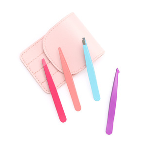 Lyder 4-mảnh thiết lập củ<span class=keywords><strong>a</strong></span> độ chính xác thép không gỉ multi-mục đích nhíp cho lông mày trên khuôn mặt tóc loại bỏ mụn đầu đen công cụ trang điểm - Product Image 2