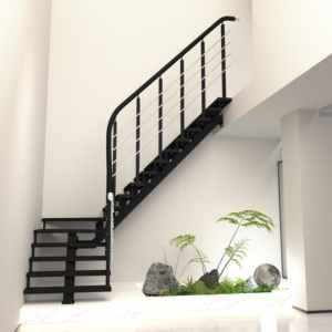 <span class=keywords><strong>Escalera</strong></span> <span class=keywords><strong>Exterior</strong></span> de Viga Única de Instalación Rápida con Barandilla de PVC Cepillado y Pulverización Electrostática para Uso en Salidas de <span class=keywords><strong>Emergencia</strong></span> - Product Image 2