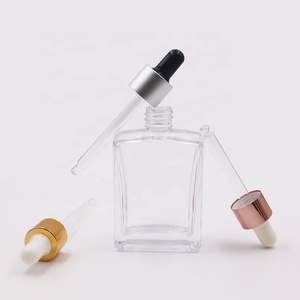 Chai dầu dưỡng tóc, dầu dưỡng râu, tinh dầu, serum thủy tinh hình chữ nhật dẹt màu nâu hổ phách cao cấp <span class=keywords><strong>30ml</strong></span> 50ml 100ml kèm hộp - Product Image 5