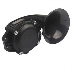 Klaxon d'air pour camion 12V 24V, klaxon universel en forme d'escargot pour Volvo Scania, camions lourds, haut-parleur noir, klaxon d'avertissement - Product Image 2