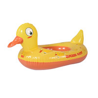 Flotteur de piscine gonflable jaune en forme de canard avec siège de sécurité pour enfants, fabriqué dans le Guangdong