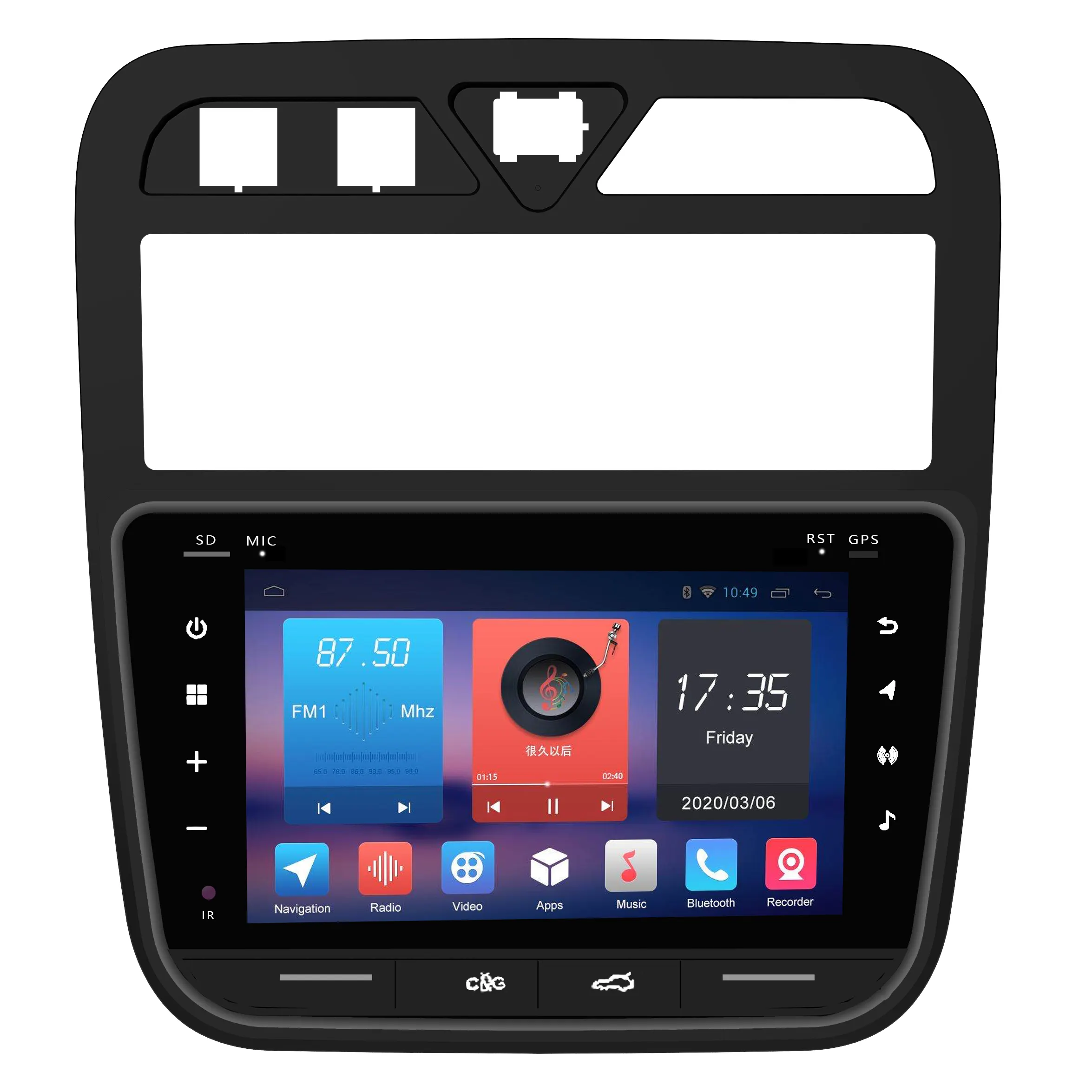 Android 10.0 Auto Dvd-speler Voor Samand Ikco Lx 7Inch Met Dvd Speler Radio Stereo Gps Multimedia Navigatie Dsp osd Rds Ips