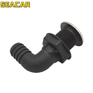 Seacar Tapón de llenado de cubierta de 1 pulgada de nailon negro y acero inoxidable 316 con salida de manguera de púas para uso marino en embarcaciones - Product Image 3