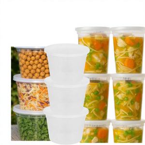 ProTakeOut PTODLHM(1632) [16/32 Oz] Juego de 50 Contenedores de PP Resistentes para Alimentos con Tapas, 25 Unidades Cada Uno, Aptos para Microondas y Congelador, Duraderos - Product Image 1