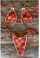 Nouvelle Tendance : Maillots de Bain Personnalisés avec Logo, Bikini Halter Thongs Multicolore à Nœud, en Spandex/Polyester de Haute Qualité, Séchage Rapide, Anti-UV, pour la Plage
