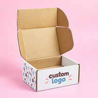 Boîte d'expédition compacte en carton ondulé imprimé sur mesure avec intérieur en kraft naturel et approvisionnement en gros pour petits accessoires