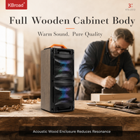 Enceinte portable sur roulettes 1200 mAh avec woofer, lumières RGB, roues et microphone karaoké sans fil