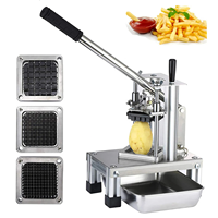 Commerciële Frietsnijder Roestvrijstalen Aardappelstrips Snijmachine Groentefruit Aardappelchips Handpers Snijmachine