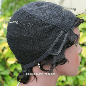 Perruque naturelle afro bouclée, style bob, coupe pixie rebondissante, perruque complète en <span class=keywords><strong>cheveux</strong></span> humains avec <span class=keywords><strong>frange</strong></span> pour femmes - Product Image 3