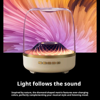 Altavoz Bluetooth de Vidrio Transparente de Moda, 10 W, Graves Potentes, Luz Ambiental RGB, Altavoz Inalámbrico Portátil para Decoración del Hogar, Juegos y Fiestas