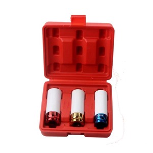 Car Tire Protector Socket <b>Set</b> 3 Piece Carbon Steel Auto Repair <b>Tool</b> Kit Colored Sockets For <b>Mechanical</b> And Automotive Repair - Product Image 1