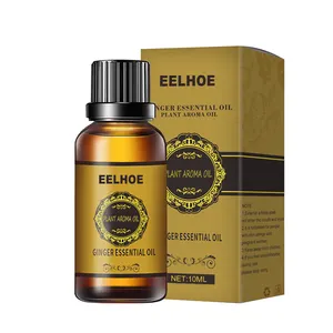 10ml Óleo Essencial de Gengibre Magro Barriga Firming e Emagrecimento Massagem Óleo Essencial Toning Abdominal 3 Anos