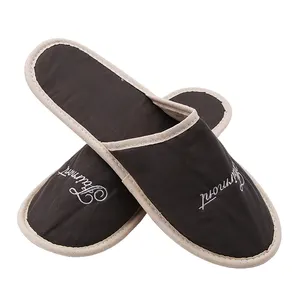 UG-Zapatillas de Hotel desechables para hombre y mujer, calzado personalizado, respetuoso con el medio ambiente, 100% algodón gris, de corcho Degradable, para Hotel