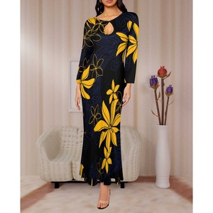 Robe de soirée style sirène à imprimé de <span class=keywords><strong>tatouage</strong></span>, tenue de style polynésien, grande taille, île du pacifique, 2023 - Product Image 1