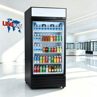 Enfriador de Botellas de Cerveza Vertical Comercial de Gran Capacidad, Enfriador de Aire, Control de Temperatura Mecánico, Estantes Ajustables LED, Acero Inoxidable