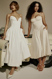 Abito Estivo da Donna a Linea A Elegante Midi Vestidos Maxi Abito Casual Boho Senza Maniche con Spalline Sottili Smock da Spiaggia Prendisole - Product Image 3