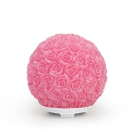 Diffuseur d'arôme pour aromathérapie, dispositif d'air LED en forme de Rose, huile essentielle, 3D sphérique, diffuseur ultrasonique de résine,