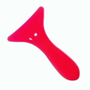 Outil de beauté tendance pour le contour du visage, grattoir masseur en résine rouge en forme de Y - Product Image 6