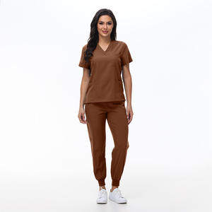 Filipina Médica Elástica de Color Oscuro a la Moda, Blusa Médica Personalizada con Logo, Uniforme Clínico Dental - Product Image 3