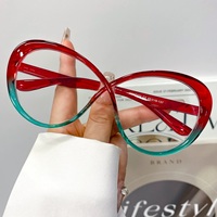 2025 Vogue multicolore oeil de chat lunettes femmes Chic couleur bonbon décor lunettes tendance bleu lumière bloquant ordinateur optique cadres