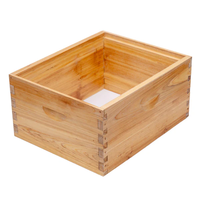 Cajas de colmena Langstroth de madera sin montar de 10 cuadros y 9-5/8 pulgadas, con revestimiento de cera de abeja, cámaras de cría profundas