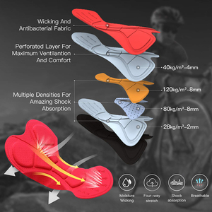 Le meilleur <span class=keywords><strong>cuissard</strong></span> à bretelles de cyclisme pour homme, Short de vélo de montagne rembourré en 3D, Short de vélo de route - Product Image 6