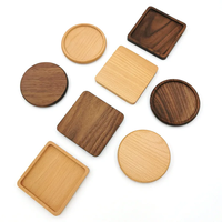 Usine personnalisé plaque affichage bois pot sous-verres plateau en bois tasse thé blanc gravé sous-verres pour boisson