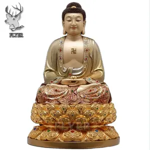 Customized Temple Metal Craft Buddhism Decoration China Escultura Buda Tibetan Sculpture Eastern Religious Large Buddha Statue