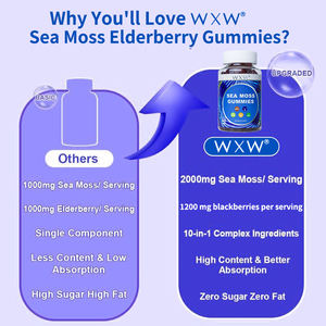 Vente d'usine Gummies de mousse de mer fiables détoxifier l'approvisionnement alimentaire de santé immunitaire suppléments Gummies de mousse de mer à base de plantes - Product Image 6