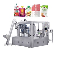 Machine de remplissage et de bouchage automatique pneumatique à grande vitesse avec moteur PLC pour sachets souples de liquides, garantie 1 an