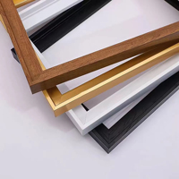 Cadre flottant en bois massif pour peinture sur toile DIY, bande encadrée à motifs carrés pour arts muraux et cadres photo