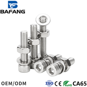 Factory Direct Stainless Steel Cap <strong>Head</strong> Hexagonal Socket Screw DIN912 Triple Combination Bolt Washer Nut Metric - Product Image 4